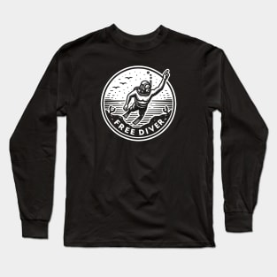 Free Diving Diver Long Sleeve T-Shirt